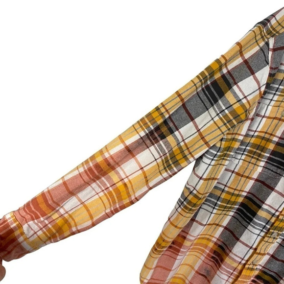 DMX Flannel Shirt Mens XL XXL Unisex Handmade Reworked Bleached Plaid Rare - Picture 7 of 14